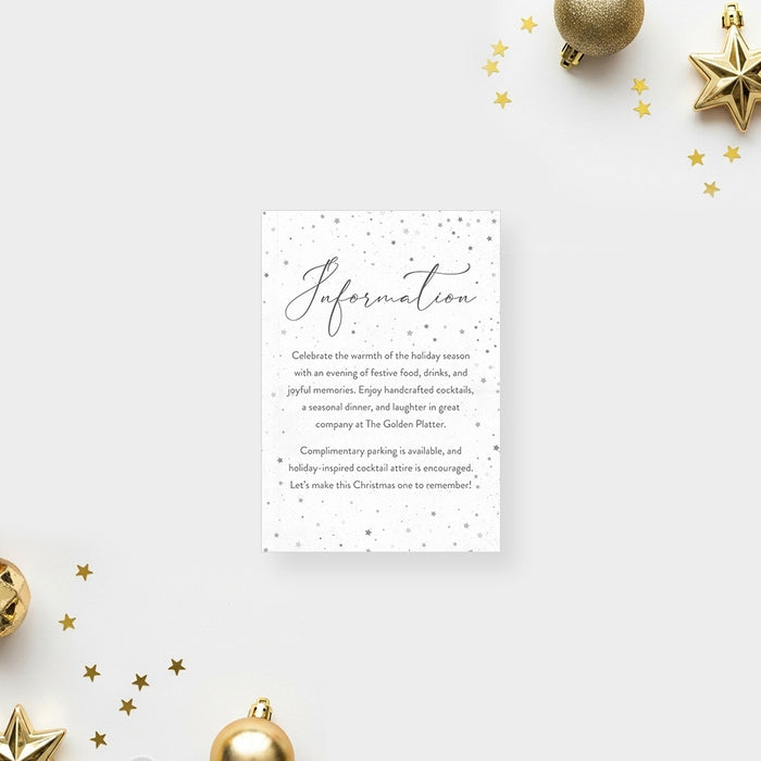 Christmas Party Invitation Star Design Elegant Holiday Party Invite