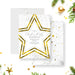 Christmas party invitation with star design and elegant layout for holiday celebration-front-back