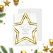 Christmas party invitation with star design and elegant layout for holiday celebration-front