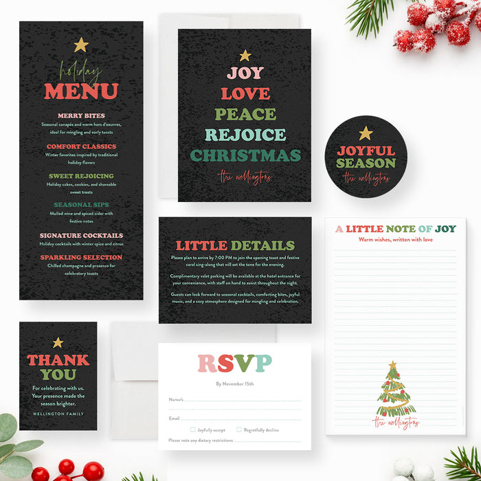 Christmas Party Invitation Festive Tree Holiday Invite