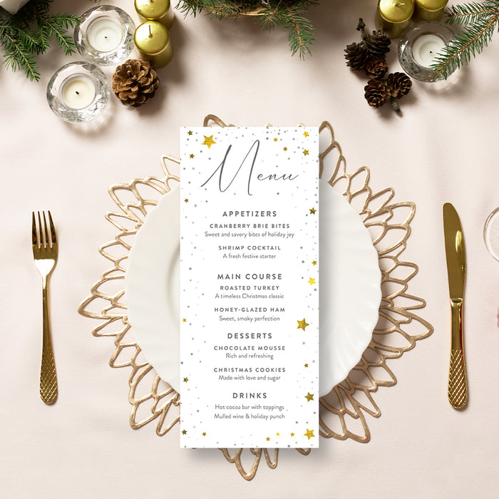 Christmas Party Invitation Star Design Elegant Holiday Party Invite