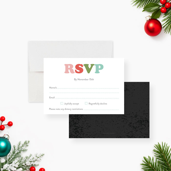 Christmas Party Invitation Festive Tree Holiday Invite