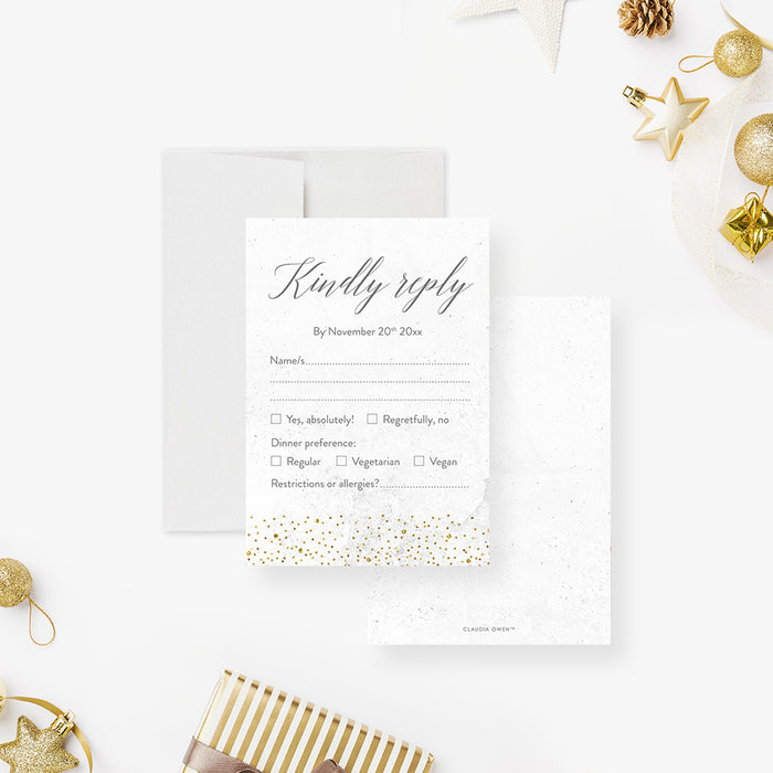 Christmas Party Invitation Elegant Holiday Party Invite Confetti Design