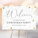 Christmas party welcome sign with star design elegant holiday party decor sign