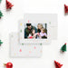 Personalized Christmas greeting card featuring a family photo, holiday tree design, and custom message, ideal for the holiday season.-front-back