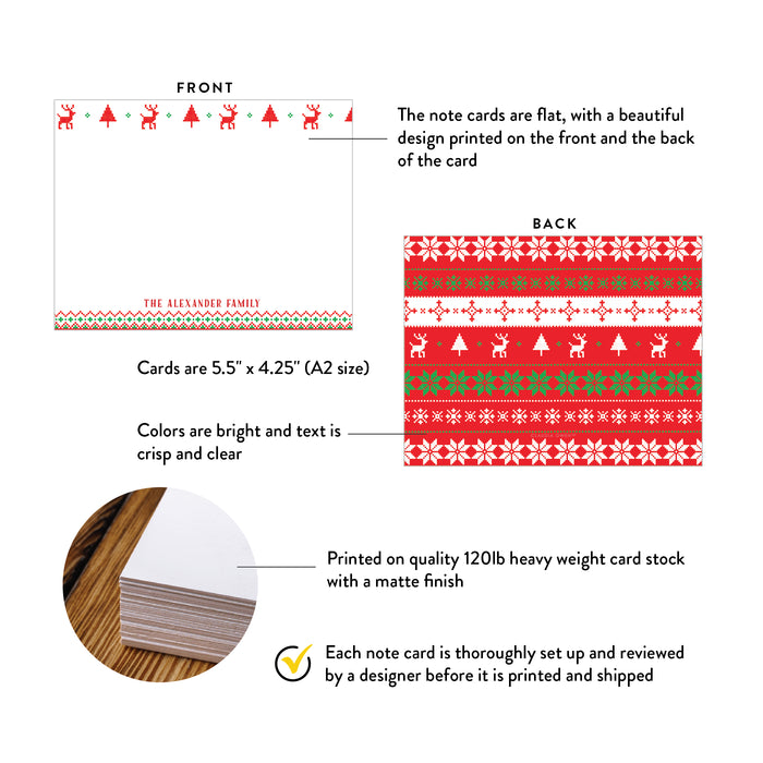 A2 note card specifications: 5.5 × 4.25 inches, double-sided printing and heavyweight 120 lb matte cardstock.