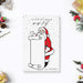 Christmas wish list notepad for kids featuring Santa with a scroll. Personalized holiday stationery perfect for Santa letters and wish lists.