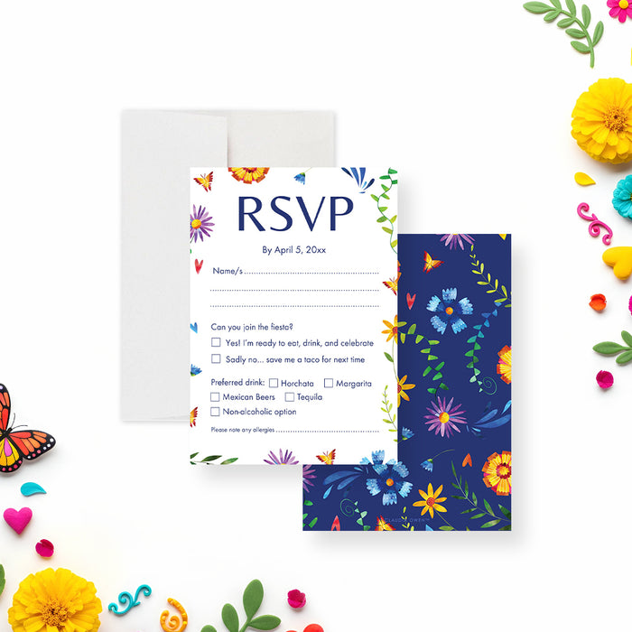 Cinco de Mayo Party Invitation Floral Fiesta