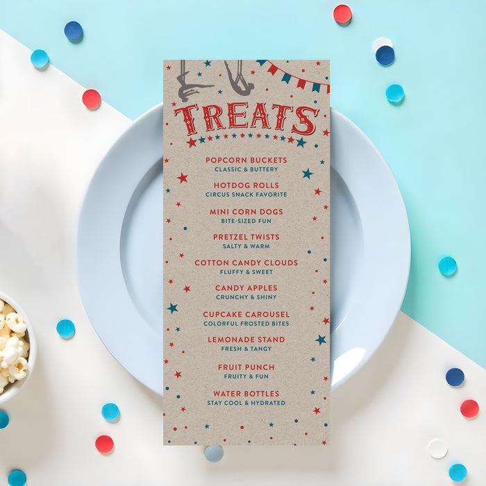 Vintage Circus Birthday Invitation for Kids Carnival Theme