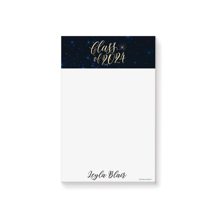 Celestial Senior Ball Notepad, Class of 2024 High School Prom Notepad, Starry Night Sky Stationery Pad, Personalized Notepad for Prom Events