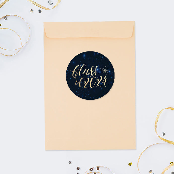 Class of 2024 High School Prom Invitations with Starry Night Sky, Celestial Senior Ball Night Invites