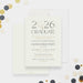 Class of 2026 graduation invitation with modern minimalist design and clean lettering for a graduation party celebration-front-back