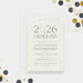 Class of 2026 graduation invitation with modern minimalist design and clean lettering for a graduation party celebration-front