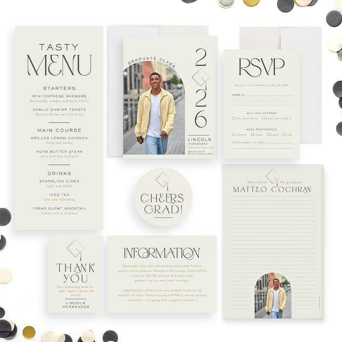 Class of 2026 Graduation Invitation Modern Grad Party Invite