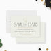 Class of 2026 graduation save the date card with modern minimalist design and clean lettering for a graduation party-front-back