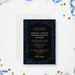 Black and blue corporate client appreciation dinner invitation, ideal for recognizing your valued clients.-front