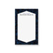Black and blue personalized notepad featuring a modern geometric border, perfect for office stationery professionals.