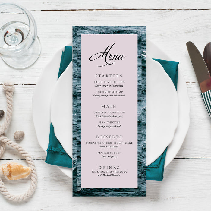Personalized Coastal Wedding Invitation Ocean Waves