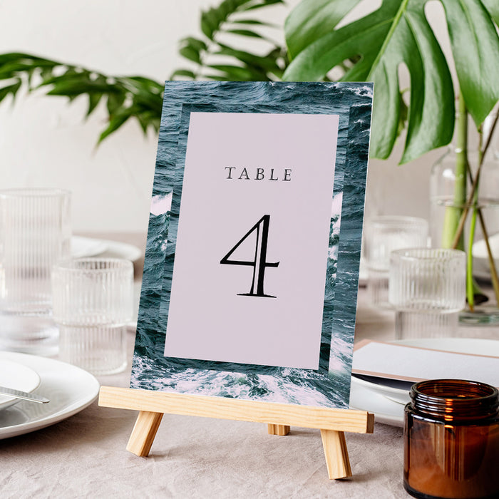 Personalized Coastal Wedding Invitation Ocean Waves