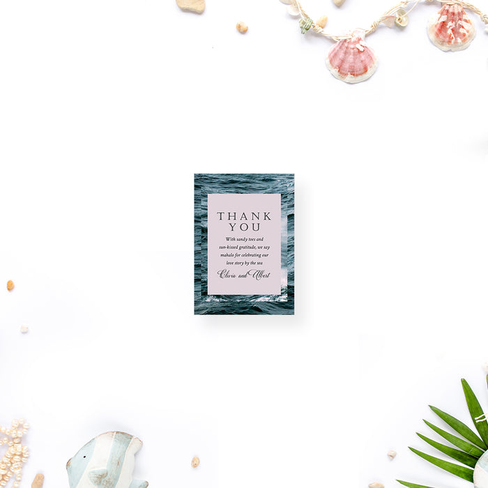 Personalized Coastal Wedding Invitation Ocean Waves