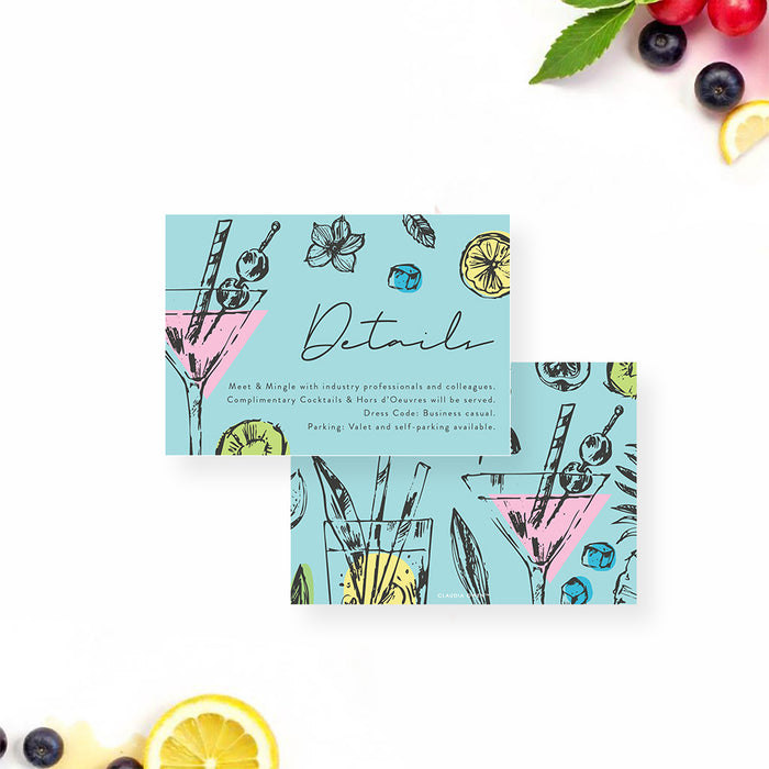 Cocktail and Conversation Invitation Corporate Party Night Invite