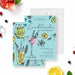 Cocktail party invitation featuring a hand-drawn martini glass, fruits, ice cubes, umbrella, and garnishes, customizable for birthdays, corporate events, and elegant celebrations.-front-back