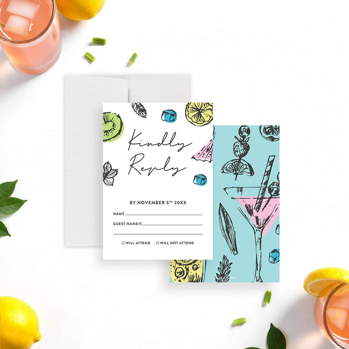 Cocktail and Conversation Invitation Corporate Party Night Invite