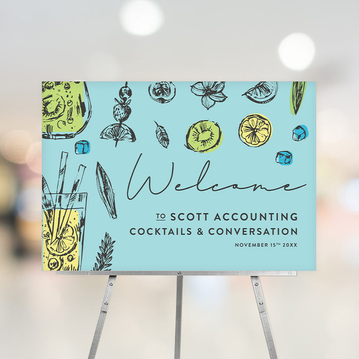 Cocktail and Conversation Invitation Corporate Party Night Invite