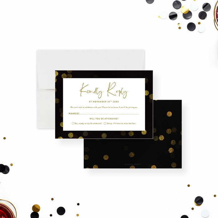Cocktail Party Birthday Invitation Adult Celebration