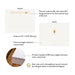 Product details graphic for cocktail party thank you cards with hors d'oeuvres, showing front and back designs, A2 size, and matte cardstock.