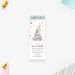 Colorful birthday ticket invitation with party hat and confetti