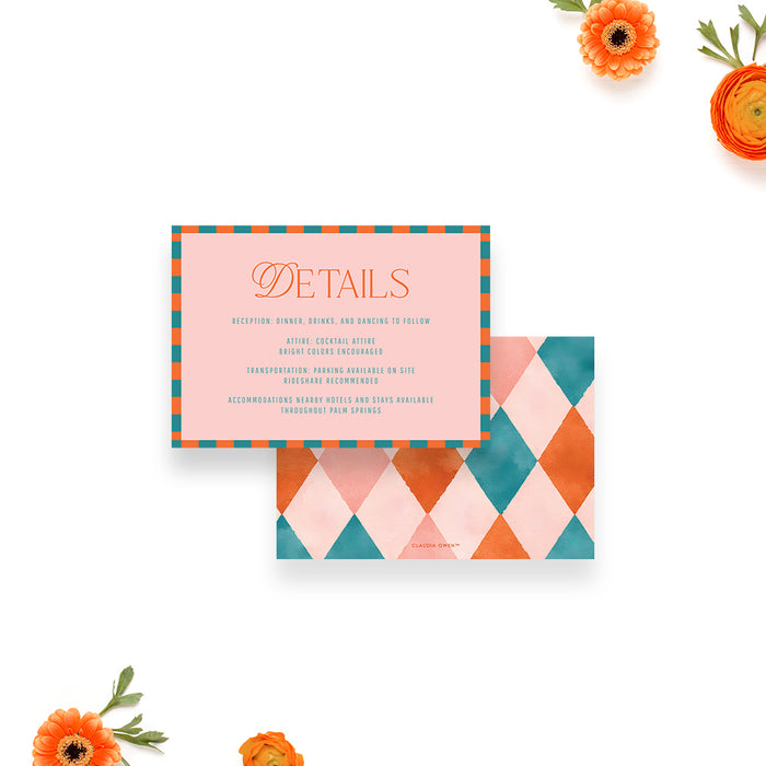 Personalized Colorful Geometric Wedding Invitation
