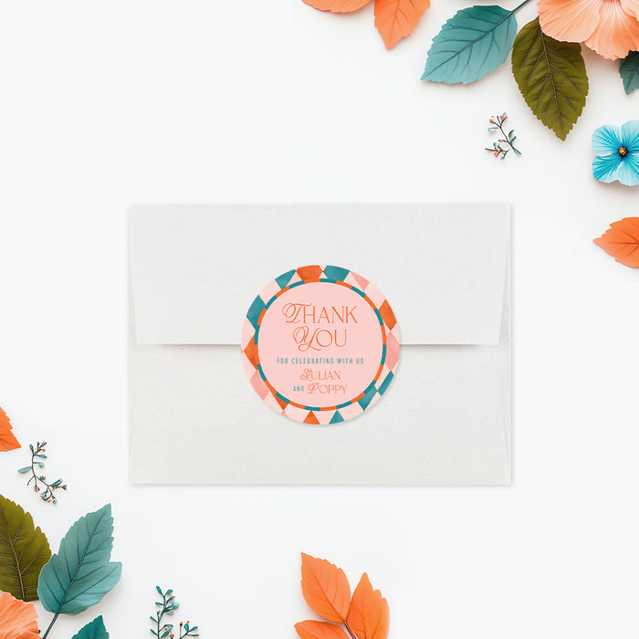 Personalized Colorful Geometric Wedding Invitation