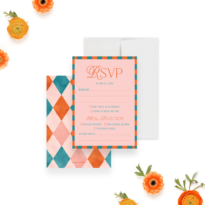 Personalized Colorful Geometric Wedding Invitation