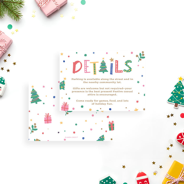 Colorful Holiday Party Invitation Whimsical Christmas
