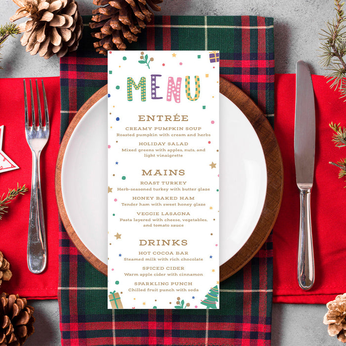 Colorful Holiday Party Invitation Whimsical Christmas