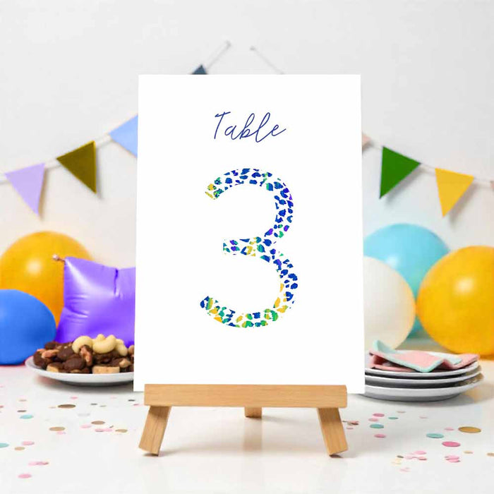 Colorful Leopard Print Birthday Invitation Personalized for Kids