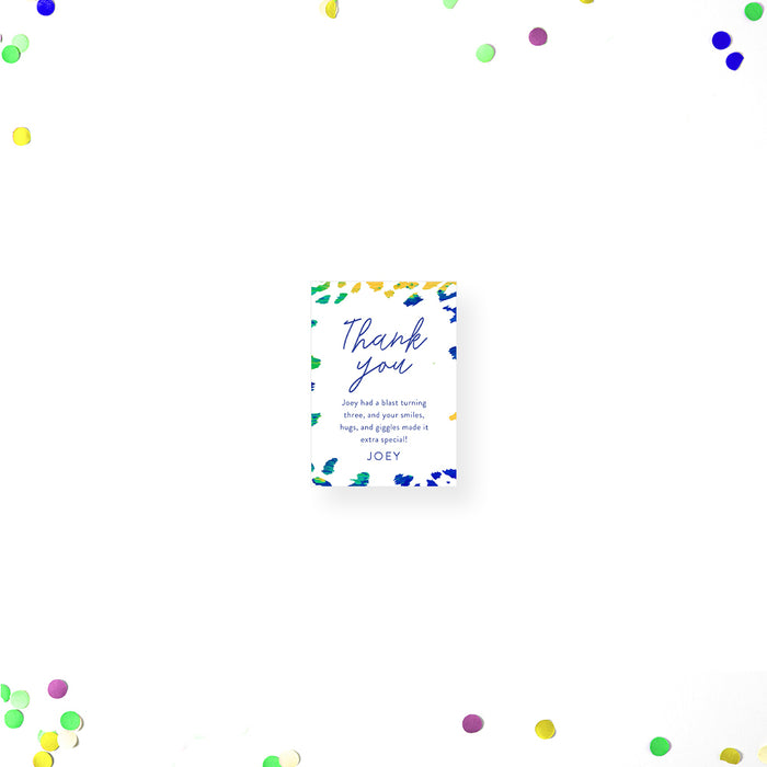 Colorful Leopard Print Birthday Invitation Personalized for Kids