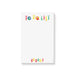 Colorful beach ball to-do list personalized notepad with custom name design for kids' summer stationery and pool party favors.