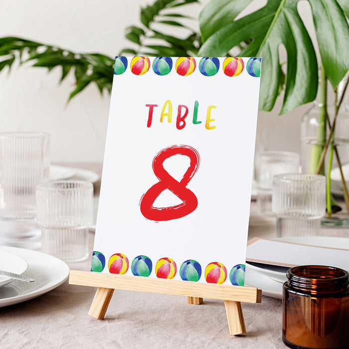 Beach Ball Pool Party Birthday Invitation Summer BBQ Invite