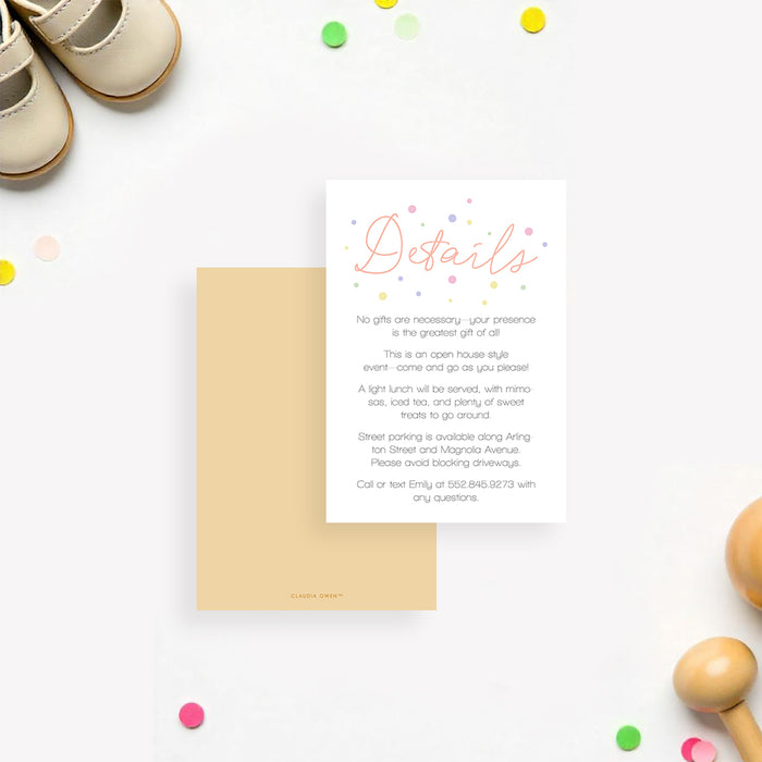 Sip and See Baby Welcome Invitation Colorful Baby Shower Design