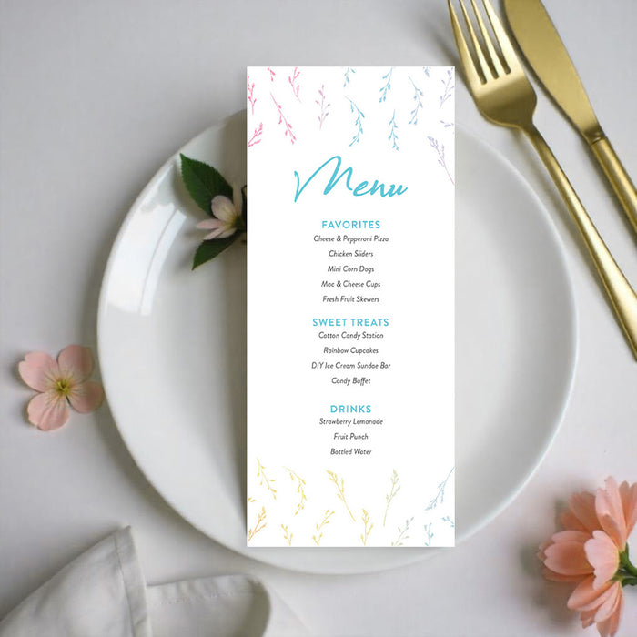 Personalized Colorful Watercolor Wildflower Birthday Party Invitation