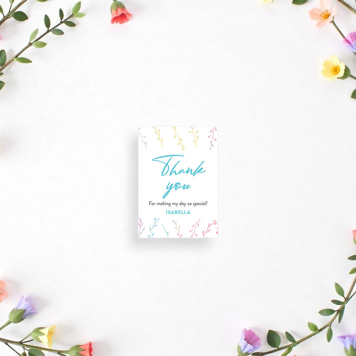 Personalized Colorful Watercolor Wildflower Birthday Party Invitation