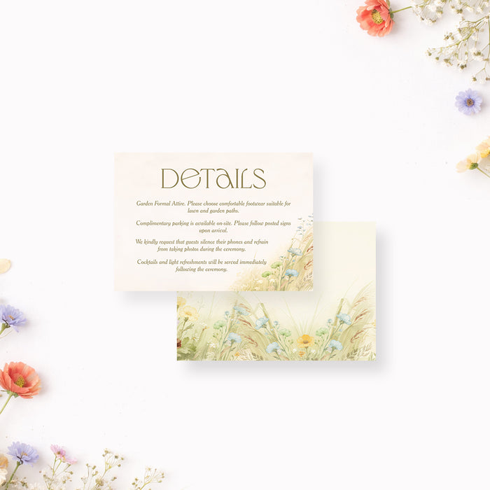Personalized Colorful Wildflower Garden Wedding Invitation