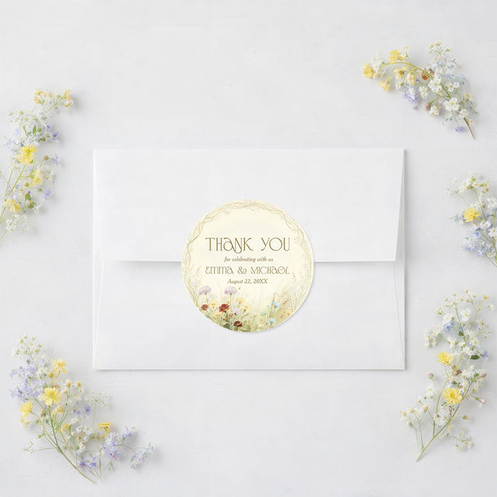 Personalized Colorful Wildflower Garden Wedding Invitation