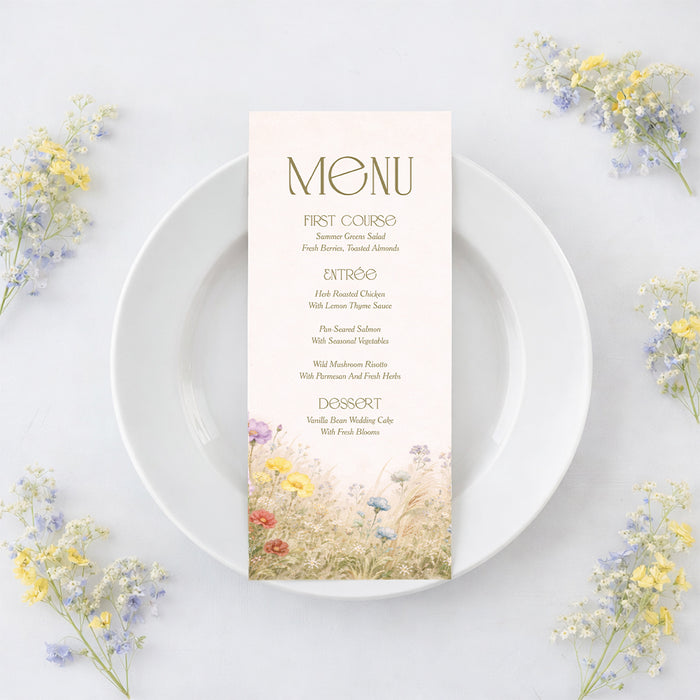 Personalized Colorful Wildflower Garden Wedding Invitation