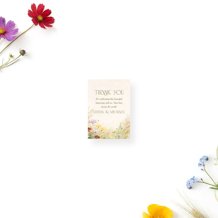 Personalized Colorful Wildflower Garden Wedding Invitation