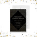 Company dinner invitation featuring a geometric pattern illustration, an elegant card for formal events-front