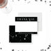Personalized black marble thank you card, elegant corporate event stationery design.-front-back