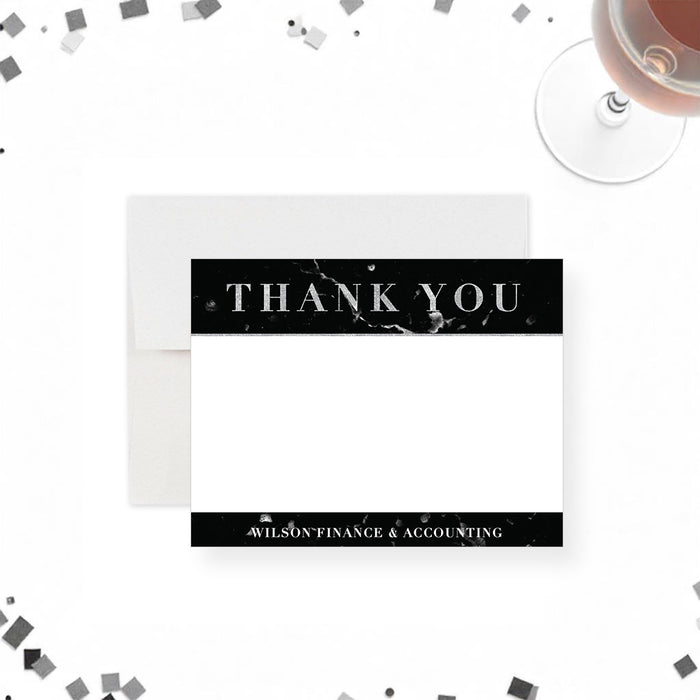 Elegant Black Marble Gala Invitation Company Event Card